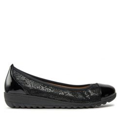 Baleriny Caprice. Czarne baleriny Caprice, bez wzorów, bez obcasa. Za 319.99 zł.