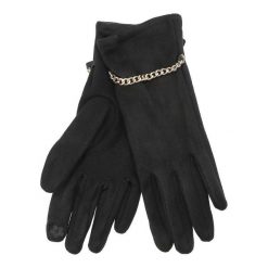 Czarne Rękawiczki Glamour Damskie Armodo. Czarne rękawiczki Armodo, bez wzorów, z tkaniny, eleganckie. Za 45.99 zł.