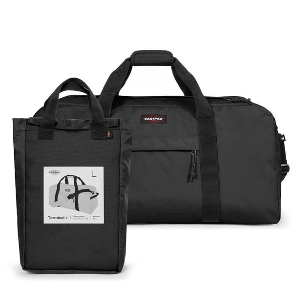 Torba podróżna Eastpak Terminal Plus. Czarne torby na ramię Eastpak, bez wzorów, z materiału, na ramię, bez dodatków. Za 353.45 zł.