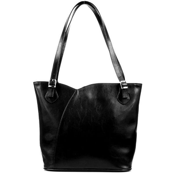 Torebka skórzana damska DAN-A T300 czarna. Czarne torebki klasyczne DAN-A, bez wzorów, ze skóry, duże, bez dodatków. Za 379.99 zł.