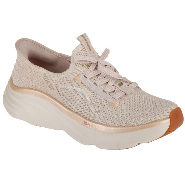Buty sportowe Sneakersy damskie, Slip-Ins: D'lux Vapor - Evening Glow. Brązowe obuwie sportowe Skechers, bez zapięcia, trekkingowe, Skechers Sport. Za 407.99 zł.