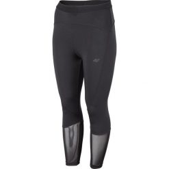 Legginsy treningowe damskie SPDF002 - głęboka czerń. Legginsy 4f, l, bez wzorów, z materiału. W wyprzedaży za 59.99 zł.