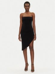 NORMA KAMALI Sukienka koktajlowa KK4223PL949001 Czarny Slim Fit. Czarne sukienki Norma Kamali, m, bez wzorów, z syntetyku, wizytowe, bez kołnierzyka, bez ramiączek. Za 439.99 zł.