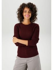 Aniston Sweter w kolorze bordowym rozmiar: 34. Czerwone swetry Aniston, bez wzorów, bez ramiączek. Za 34.93 zł.