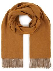 Lanerossi Wełniany szal "Turati" w kolorze musztardowym - 190 x 30 cm rozmiar: onesize. Brązowe szaliki Lanerossi, bez wzorów, z materiału. Za 166.88 zł.