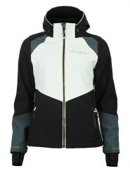 Peak Mountain Kurtka softshellowa "Ametis" w kolorze czarno-białym rozmiar: XXL. Białe kurtki sportowe Peak Mountain, xxl, bez wzorów, bez kaptura, outdoorowe. Za 237.17 zł.
