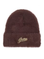 Guess Czapka AW5633 POL01 Brązowy. Brązowe czapki Guess, z aplikacjami, z nylonu. Za 154.99 zł.