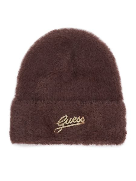 Guess Czapka AW5633 POL01 Brązowy. Brązowe czapki Guess, z aplikacjami, z nylonu. Za 154.99 zł.