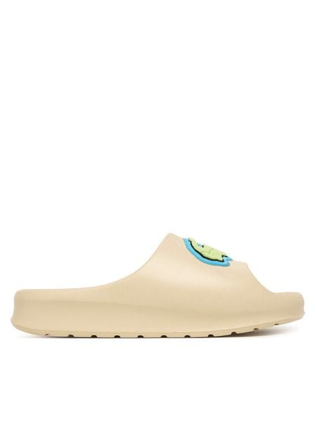 Lacoste Klapki Serve Slides 2.0 51CFA0008 2Q9 Biały. Białe klapki Lacoste, bez wzorów, z syntetyku, bez obcasa. Za 187.99 zł.