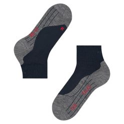 Skarpetki damskie Falke TK5 Wander. Niebieskie skarpety Falke, bez wzorów, z wełny. Za 132.50 zł.