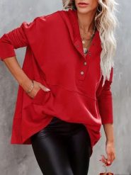 Milan Kiss Bluza w kolorze czerwonym rozmiar: S. Czerwone bluzy Milan Kiss, s, bez wzorów, bez kaptura. Za 165.99 zł.