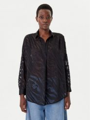 French Connection Bluzka 72NZR Czarny Relaxed Fit. Czarne bluzki French Connection, xl, bez wzorów, z syntetyku, bez kołnierzyka, bez ramiączek. Za 219.99 zł.