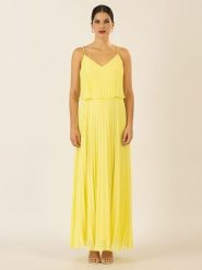 APART Sukienka w kolorze żółtym rozmiar: 42. Żółte sukienki Apart, na co dzień, bez wzorów, bez kołnierzyka, bez ramiączek, maxi, proste. Za 257.14 zł.