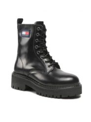 Tommy Jeans Trapery Urban Tommy Jeans Lace Up Boot EN0EN01995 Czarny. Czarne trapery i śniegowce Tommy Jeans, z jeansu. Za 799.99 zł.