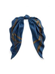 LAUREN RALPH LAUREN Chusta 454972544003 Niebieski. Niebieskie rękawiczki Lauren Ralph Lauren, bez wzorów, z jedwabiu. Za 449.99 zł.