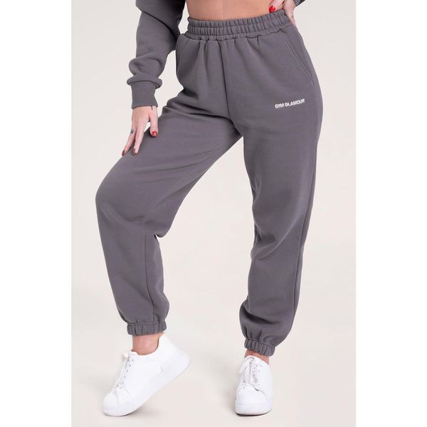 Spodnie fitness damskie Gym Glamour dresowe. Szare spodnie dresowe GYM GLAMOUR, m, bez wzorów, z dresówki. Za 189.99 zł.