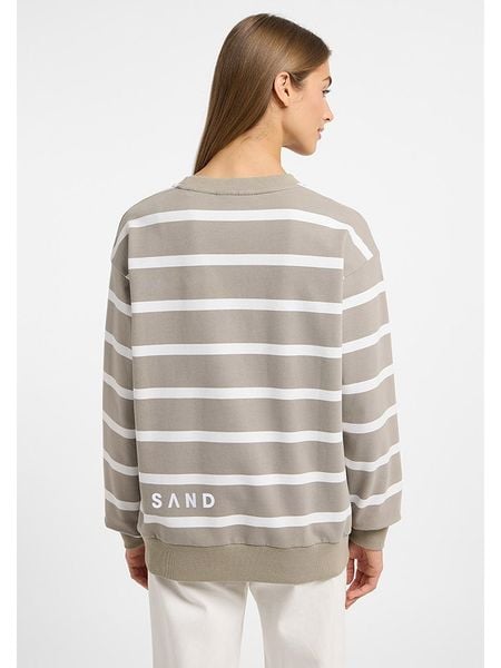 ELBSAND Bluza "Meret" w kolorze biało-beżowym rozmiar: S. Brązowe bluzy ELBSAND, s, bez wzorów, bez kaptura. Za 187.96 zł.