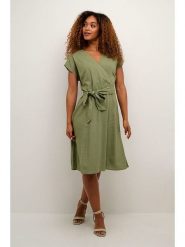 Cream Sukienka w kolorze khaki rozmiar: 44. Brązowe sukienki Cream, bez wzorów, z tkaniny, bez kołnierzyka, bez ramiączek, midi, kopertowe. Za 222.95 zł.