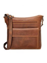 HIDE & STITCHES Skórzana torebka w kolorze jasnobrązowym - 24 x 25 x 10 cm rozmiar: onesize. Brązowe torby na ramię HIDE & STITCHES, bez wzorów, z materiału, na ramię, bez dodatków. Za 241.95 zł.