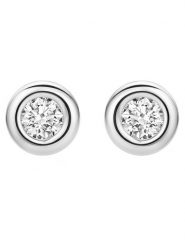 Revoni Złote kolczyki-wkrętki z diamentami rozmiar: onesize. Szare kolczyki Revoni, z diamentem, złote. Za 697.85 zł.