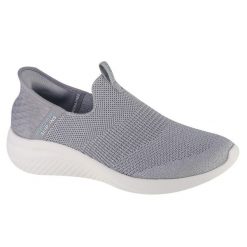 Buty sportowe Sneakersy damskie, Slip-Ins Ultra Flex 3.0 Smooth Step. Szare obuwie sportowe Skechers, bez zapięcia, trekkingowe, Skechers Sport. Za 359.99 zł.