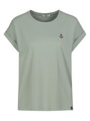 Eight2Nine Koszulka w kolorze khaki rozmiar: S. Brązowe bluzki Eight2Nine, s, bez wzorów, z bawełny, bez kołnierzyka, bez ramiączek. Za 52.42 zł.