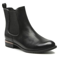 Sztyblety Jenny Fairy. Czarne botki Jenny Fairy, bez wzorów, bez obcasa, na płaskiej podeszwie, bez zapięcia. Za 129.99 zł.