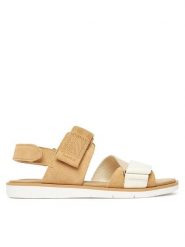 Timberland Sandały TB0A414AEW11 Brązowy. Brązowe sandały Timberland, bez wzorów, z materiału, bez obcasa, na płaskiej podeszwie, bez zapięcia. Za 309.99 zł.