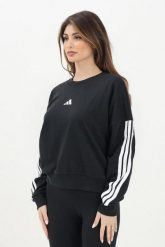Bluza damska z francuskiego dresu adidas Essentials 3-Stripes. Czarne bluzy Adidas, na zimę, m, bez wzorów, z dresówki, bez kaptura. Za 222.75 zł.