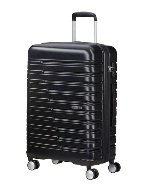Walizka podróżna American Tourister Flashline Spinner 67 75. Czarne walizki American Tourister, bez wzorów. Za 465.99 zł.