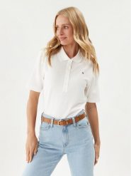 Tommy Hilfiger Polo 1985 WW0WW37820 Écru Regular Fit. Koszulki polo TOMMY HILFIGER, xs, bez wzorów, z bawełny, bez kołnierzyka, bez ramiączek. Za 379.99 zł.