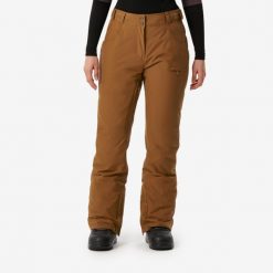 Spodnie snowboardowe damskie Dreamscape SNB 500. Brązowe spodnie narciarskie DREAMSCAPE, l, bez wzorów, z materiału, narciarskie. Za 449.99 zł.