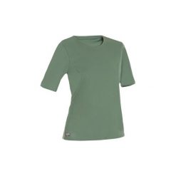 Koszulka UV krótki rękaw WATER T SHIRT damska. Zielone bluzki OLAIAN, s, bez wzorów, z materiału, bez kołnierzyka, bez ramiączek. Za 19.99 zł.