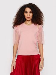 TWINSET Bluzka 221TP3440 Różowy Regular Fit. Czerwone bluzki Twinset, xs, bez wzorów, z wiskozy, bez kołnierzyka, bez ramiączek. Za 1,039.00 zł.
