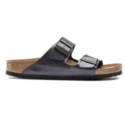 Klapki damskie Birkenstock Arizona BS Birko-flor. Niebieskie klapki Birkenstock, bez wzorów, z materiału, bez obcasa. Za 287.00 zł.