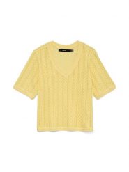 Vero Moda Sweter w kolorze żółtym rozmiar: XL. Żółte swetry Vero Moda, xl, bez wzorów, bez ramiączek. Za 66.31 zł.