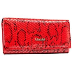 Portfel damski Cavaldi PX-24-DNH-BL czerwony. Czerwone portfele 4U Cavaldi, bez wzorów, ze skóry. Za 49.39 zł.