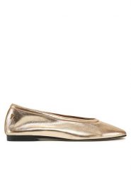 Tommy Hilfiger Baleriny Soft Metal Lthr Ballerina No Bow FW0FW08601 Złoty. Żółte baleriny TOMMY HILFIGER, bez wzorów, ze skóry, bez obcasa. Za 279.99 zł.