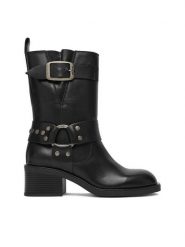 G-Star Raw Botki EO-CANSU-4771-25 Czarny. Czarne botki G-Star Raw, bez wzorów, ze skóry, bez obcasa, na słupku, bez zapięcia. Za 479.99 zł.