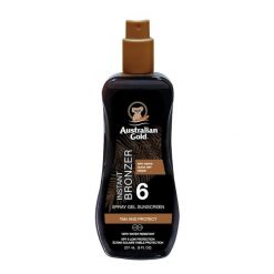 Australian Gold SPF 6 Spray Gel with Bronzer - Żel w sprayu do opalania z bronzerem Ochrona przeciwsłoneczna 237 g. Kremy do opalania Australian Gold. Za 81.60 zł.