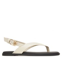 Sandały Tommy Hilfiger. Sandały TOMMY HILFIGER, bez wzorów, bez obcasa, na płaskiej podeszwie, bez zapięcia. Za 299.99 zł.