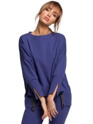 Made of emotion Bluza w kolorze niebieskim rozmiar: XXL/3XL. Niebieskie bluzy Made Of Emotion, xl, bez wzorów, bez kaptura. Za 191.07 zł.
