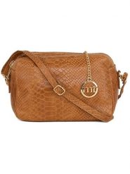 Mia Tomazzi Skórzana torebka w kolorze karmelowym - 21 x 14 x 8 cm rozmiar: onesize. Brązowe torby na ramię Mia Tomazzi, bez wzorów, z materiału, na ramię, bez dodatków. Za 173.99 zł.