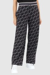 KENZO Czarne spodnie dresowe damskie w logo, Rozmiar L. Czarne spodnie dresowe Kenzo, l, bez wzorów, z dresówki. W wyprzedaży za 639.99 zł.