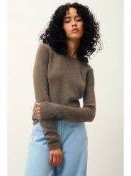 AUTHENTIC CASHMERE Kaszmirowy sweter "Ivy" w kolorze brązowym rozmiar: XL. Brązowe swetry AUTHENTIC CASHMERE, xl, bez wzorów, z kaszmiru, bez ramiączek. Za 409.00 zł.