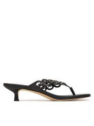 MICHAEL Michael Kors Japonki Janie Mid Thong 40S6JNMS1L Czarny. Czarne klapki MICHAEL Michael Kors, bez wzorów, ze skóry, bez obcasa. Za 569.99 zł.