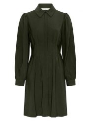 MOSS COPENHAGEN Sukienka "Elsa" w kolorze khaki rozmiar: L. Brązowe sukienki Moss Copenhagen, l, bez wzorów, bez kołnierzyka, bez ramiączek, mini. Za 138.70 zł.