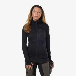 Bluza Z Kapturem Rozpinana Kobieta Oddychający. Zielone bluzy SWEDEMOUNT, s, bez wzorów, z elastanu, z kapturem. Za 199.99 zł.