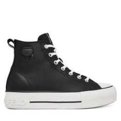 Trampki KARL LAGERFELD. Czarne trampki KARL LAGERFELD, bez wzorów, bez zapięcia. Za 749.99 zł.