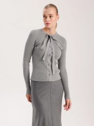 BGN Kardigan w kolorze szarym rozmiar: 40. Szare kardigany BGN, bez wzorów. Za 143.45 zł.